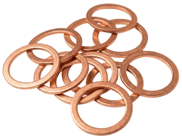 Кольцо медное для экскаваторов ММ 6х10х1 мм DIN 7603 фото