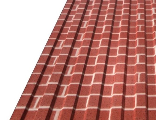 Профнастил стальной стеновой односторонний волна гладкий кирпич С8 0,4х8х1150х1200 мм ТУ 1122-079-02494680-01 фото