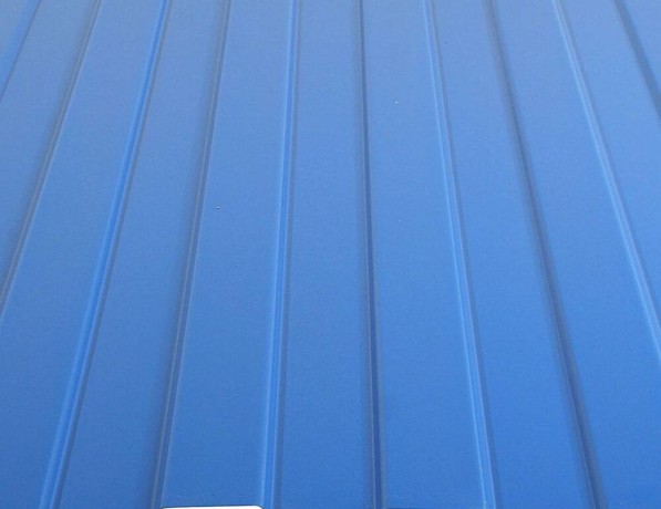 Профнастил стальной стеновой односторонний волна гладкий пастельно-синий С15 0,7х15х800х940 мм ГОСТ 24045-94 фото