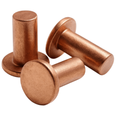 Заклепка медная плоская вытяжная фото